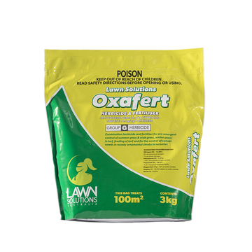 Lawn Solutions Oxafert herbicide and fertiliser, 3 kg bag