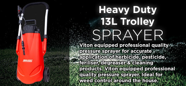 13 Litre Heavy Duty Trolley Sprayer - turfmate