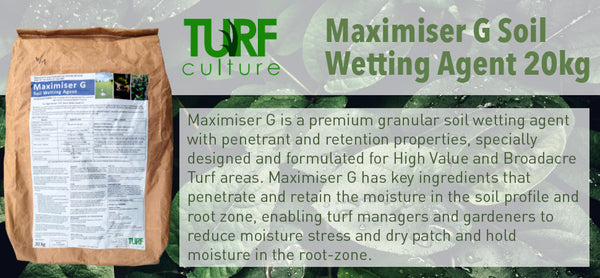 20kg Maximiser G Soil Wetting Agent - turfmate