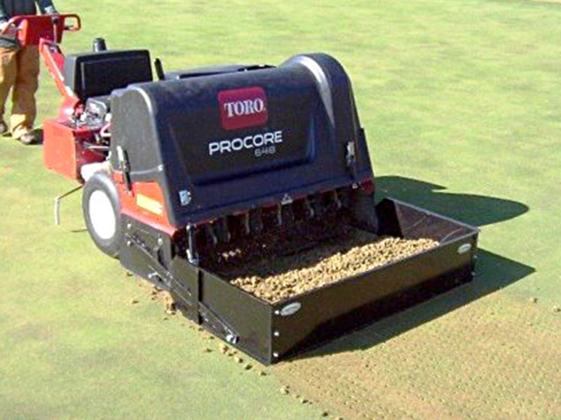 Campey Core Collector working on turf