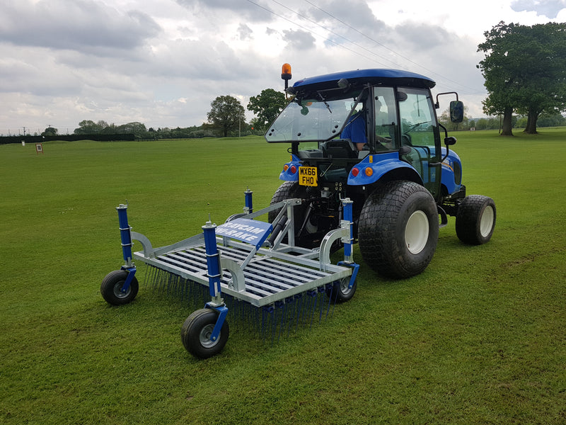 Campey UniRake turf maintenance machinery in use