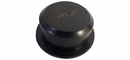 Black Bowcom GMX paint tank drain plug with circular flange