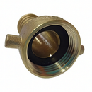 Brass hose ring and tail fitting, front view