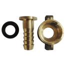 Brass ring and tail hose fitting with rubber washer