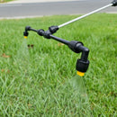 Silvan WP2-T two-nozzle T-bar boom attached to a spray lance, spraying grass