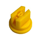 Yellow TeeJet TP11002VP 110-degree polymer flat-fan nozzle
