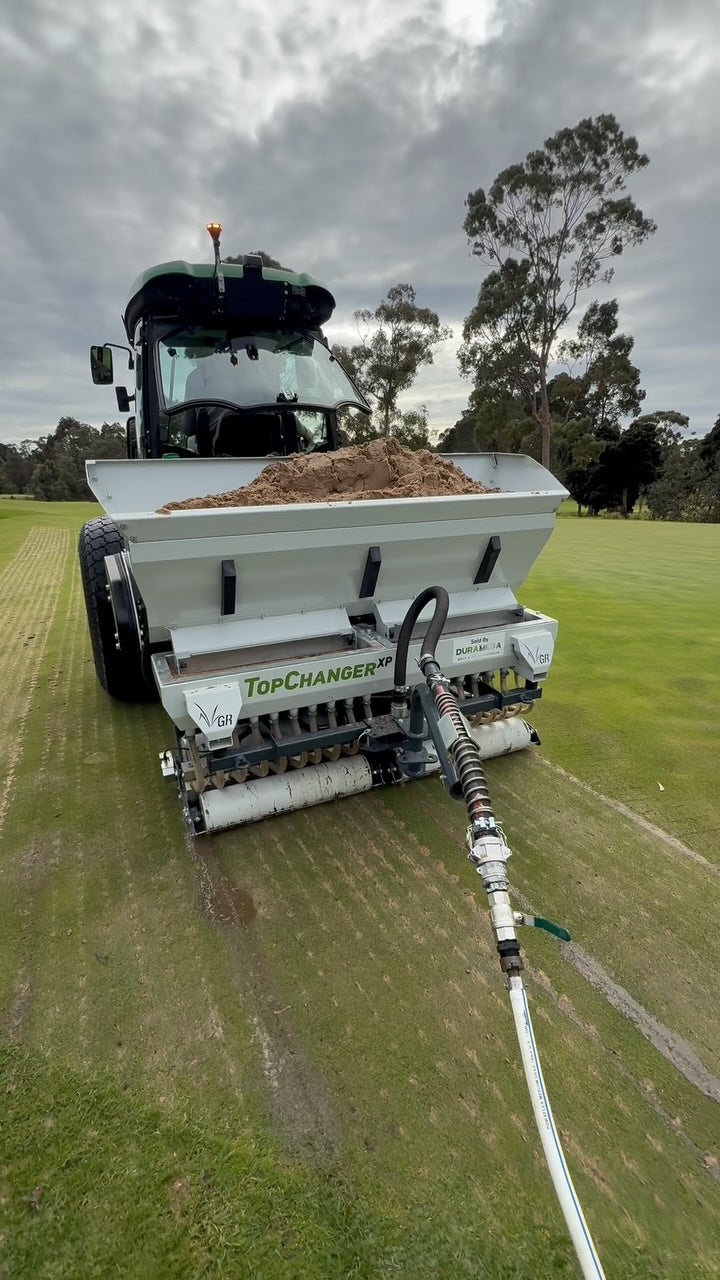 Turfmate sand injection equipment working on a green