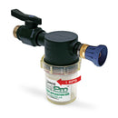 Underhill PelletPro wetting-agent applicator with clear jar and blue Cloudburst nozzle