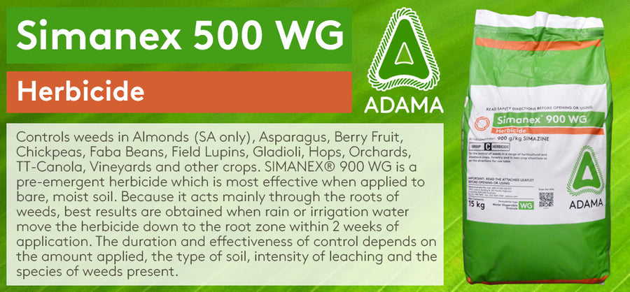 simazine herbicide trade names 15kg Simanex® 900 WG