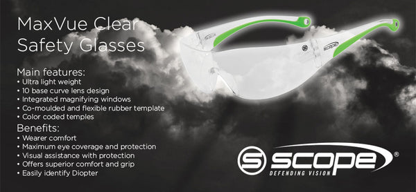 MaxVue Clear Safety Glasses - turfmate