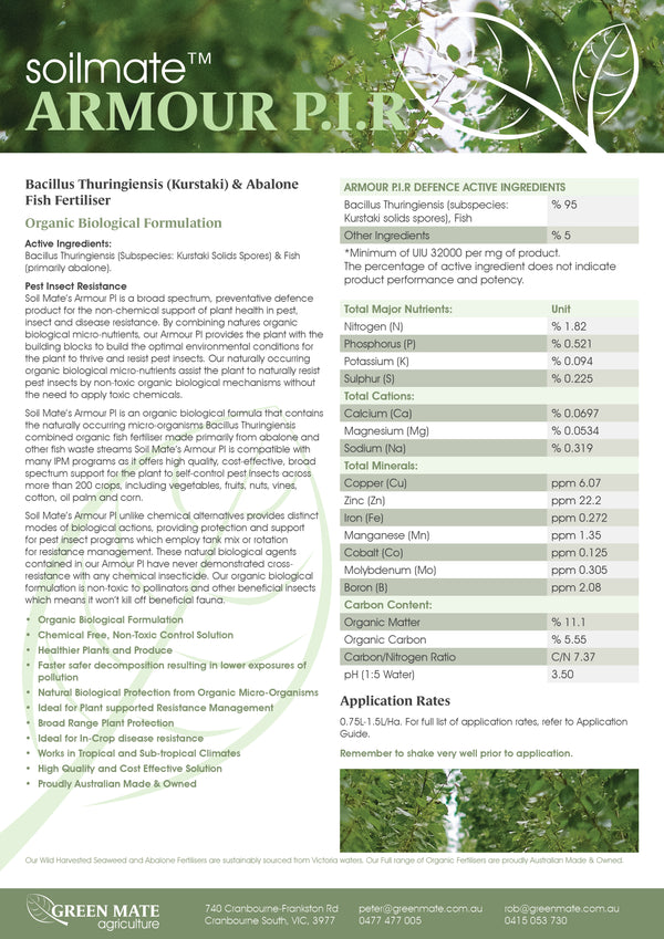 Soil Mate Armour P.I.R. - Biological Pest & Insect Resistance